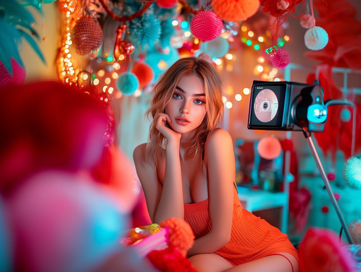 Анна Вирт на съемках